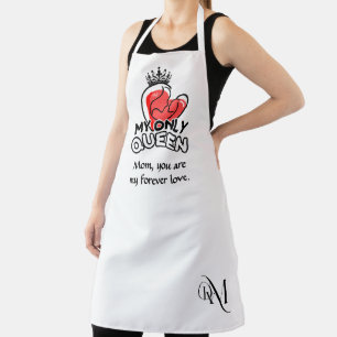 Tablier Adulte Apron : Ma Seule Reine (blanche)