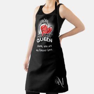 Tablier Adulte Apron : Ma Seule Reine (noire)