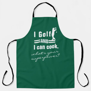 Tablier Aéron BBQ de golf sur mesure, Chef d'Humour de sup