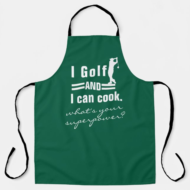 Tablier Aéron BBQ de golf sur mesure, Chef d'Humour de sup (Recto)