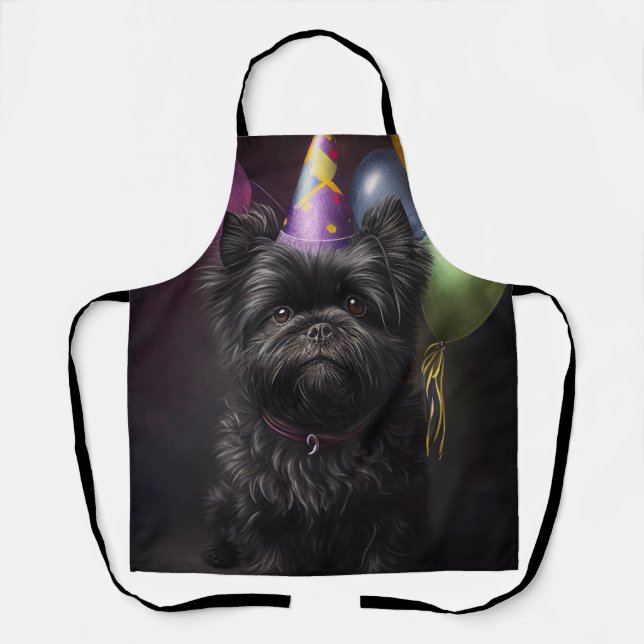 Tablier Affenpinscher Chien Ballons d'anniversaire (Recto)