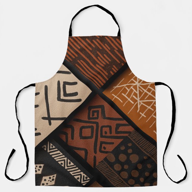 Tablier African culture designs on diagonal shapes (Recto)