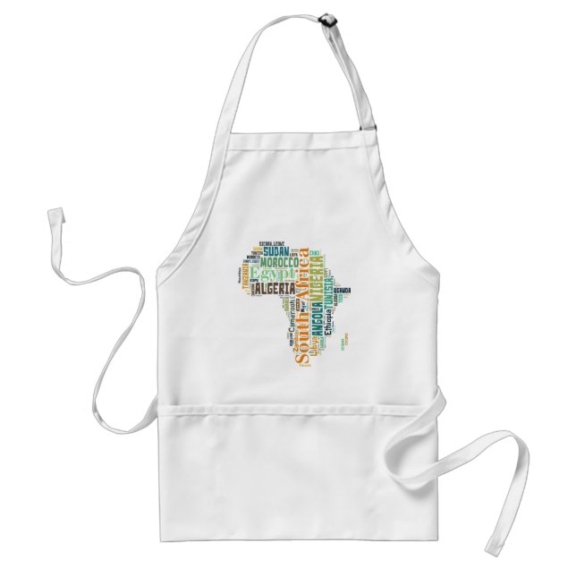 Tablier Afrique Word Art (Devant)
