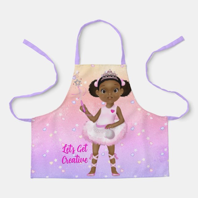 Tablier Afro-Américaine Fairy Princesse Ballerina (Recto)
