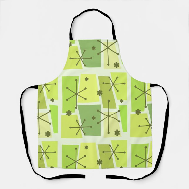 Tablier Age atomique Pop Art Chartreuse (Recto)