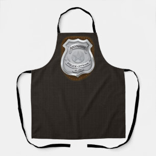Tablier Agent de police personnalisé Sheriff Cop NAME Badg
