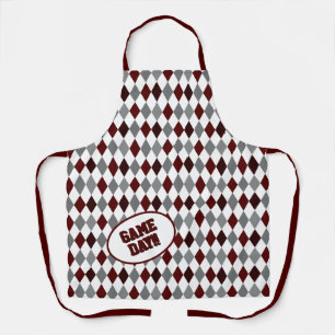 Tablier Aggie Maroon Jacquard Motif Jour