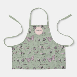 Tablier Agréable Bureaux verts et roses Apron pour enfants
