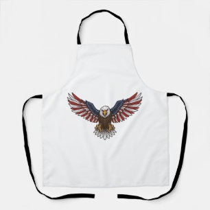 Tablier Aigle Patriotique Gravure Vintage Design Vectoriel