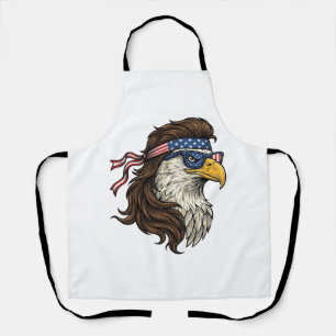 Tablier Aigle patriotique Mullet Gravure vintage vecteur D
