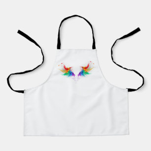 Tablier Ailes fluffy arc-en-ciel