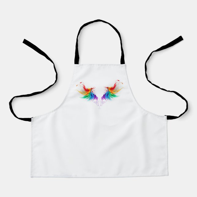 Tablier Ailes fluffy arc-en-ciel (Recto)