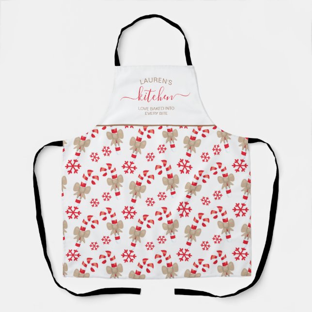 Tablier Aimé Cuisiné Au Sucre de canne Rouge Vacances Apro (Recto)
