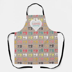 Tablier Aimer Machine à coudre Brown