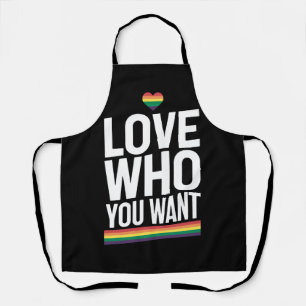 Tablier Aimez qui vous voulez drapeau Gay pride arc-en-cie