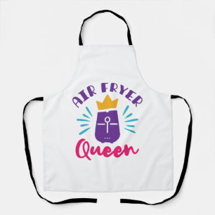 Tablier Air Fryer Queen Cook Chef Cuisine Femmes Filles