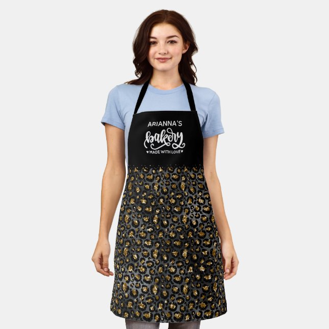 Tablier Aire de cuisson chic Leopard pour Baker (Porté)