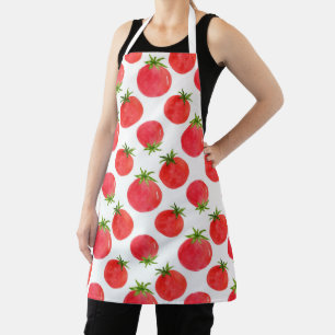 Tablier Aire Motif de tomates aquarelle