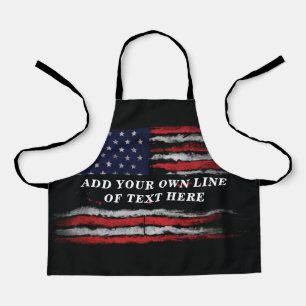 Tablier Ajouter votre propre texte sur grunge American fla