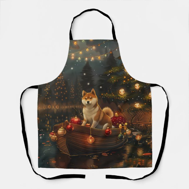 Tablier Akita Christmas Festive Voyage (Recto)