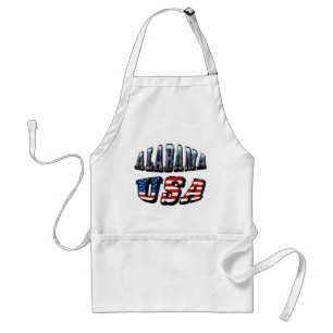 Tablier Alabama Photo et USA Flag Font