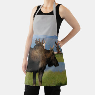Tablier Alaska Bull Moose Antlers Couleur Conçu