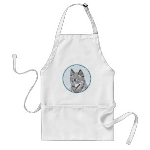 Tablier Alaskan Klee Kai Peinture - Cute Original Chien Ar