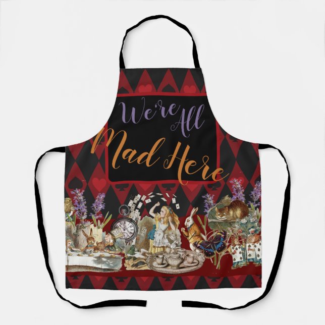 Tablier Alice au pays des merveilles Mad Cheshire Chat (Recto)