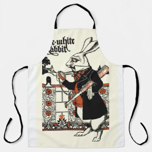 Tablier Alice Lapin Blanc Classique Wonderland 