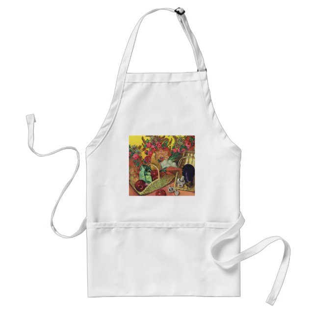 Tablier Alimentation Biologique, Légumes de jardin, Fleurs (Devant)