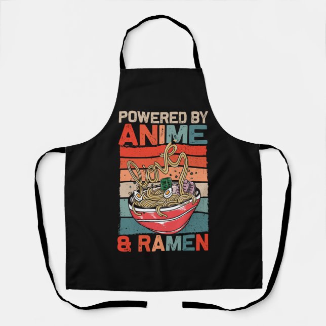 Tablier Alimenté Par Anime Et Ramen Amour Anime Noodles Ja (Recto)