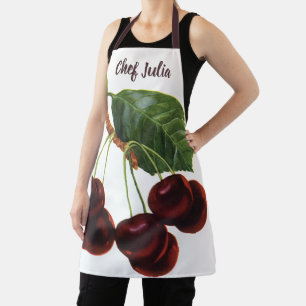 Tablier Aliments vintages de fruits, Cerises mûres d'un ar