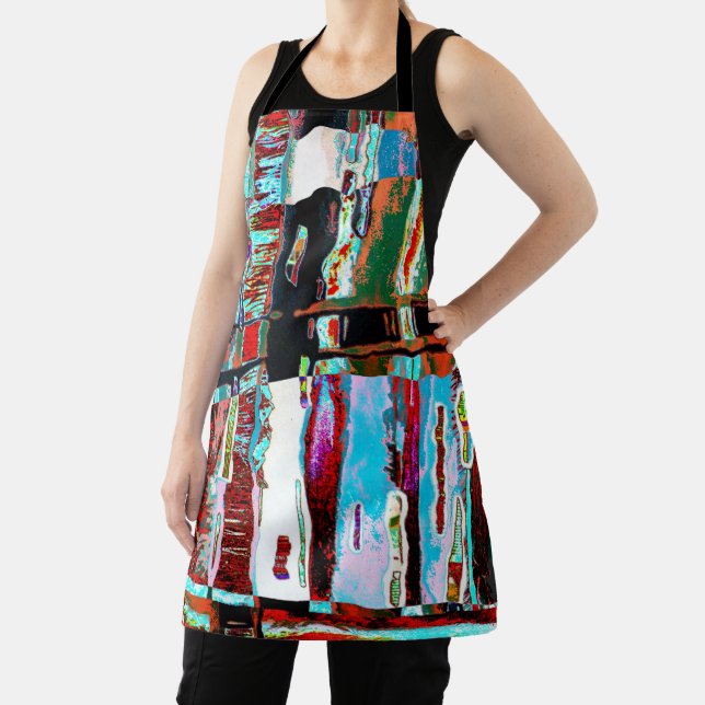 Tablier All-Over Print Apron Collapse Reflection Abstract (Insitu)