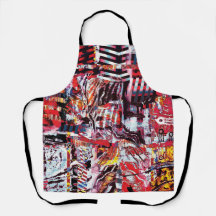 All‑Over Print Apron – Fragmented Pulse