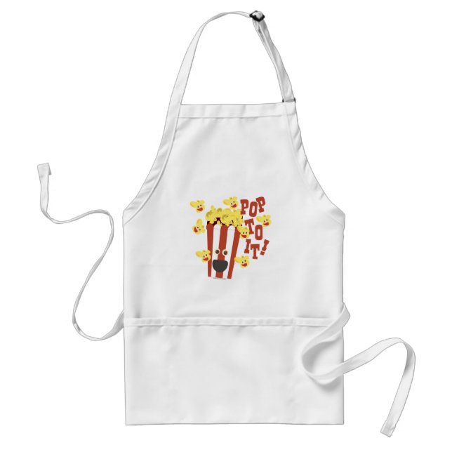 Tablier Aller Pop To It Fun Movie Popcorn Cartoon (Devant)