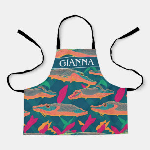 Tablier Alligator Gar Rainbow Motif coloré