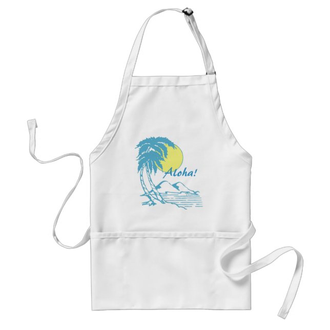 Tablier Aloha conception hawaïenne tropicale (Devant)