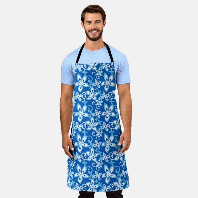 Tablier ALOHA HAWAII (BLEU x 2) (Porté)