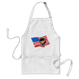 Tablier Aloha Honeys USA Drapeau Hula Girl Aprons