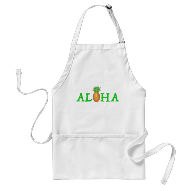 Tablier ALOHA Tropical Island Hawaiian Pineappi Fruit (Devant)