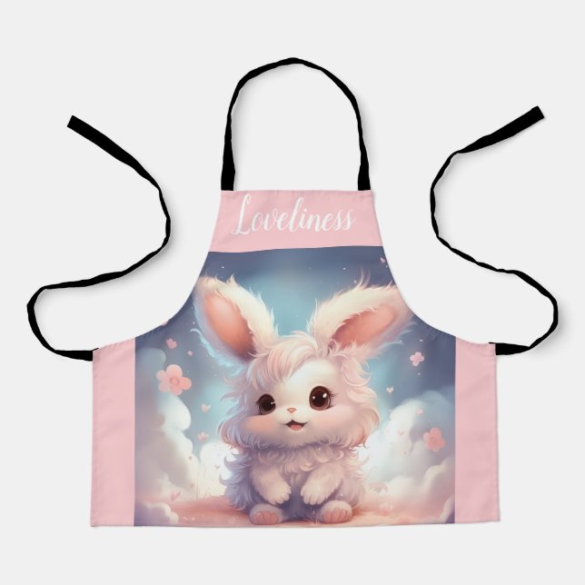 Tablier Ambiance Bunny Kitchen Apron pour petites filles (Recto)