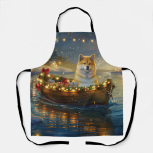 Tablier American Akita Christmas Festive Voyage