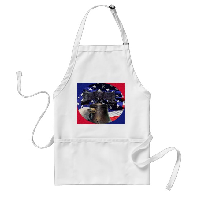 Tablier American Bald Eagle, Bell et drapeau (Devant)