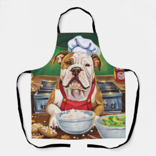 Tablier American Bulldog Holiday Baking : Noël festif
