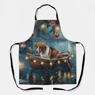 Tablier American English Foxhound Christmas Festive Voyage