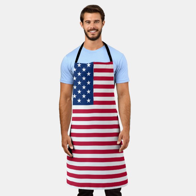 Tablier American USA Flag Pride Design-76353 (Porté)