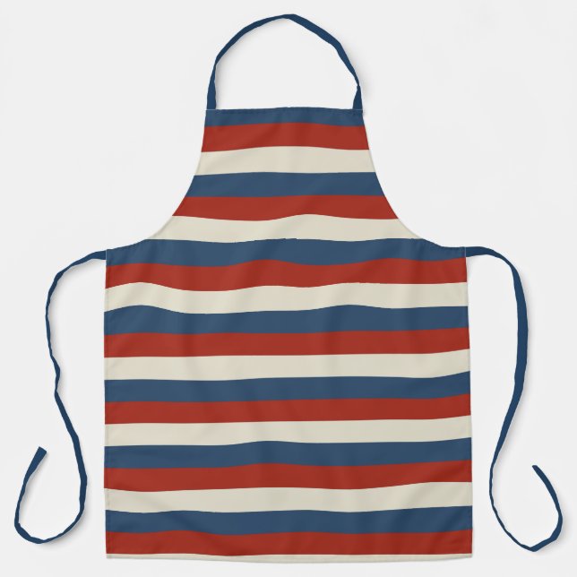 Tablier Americana Stripes - Patriotic Chef’s Apron (Recto)