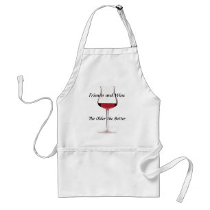 Tablier Amis et vin - plus le meilleur est ancien !