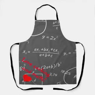Tablier Amour de tableau noir de maths cuisine et maths