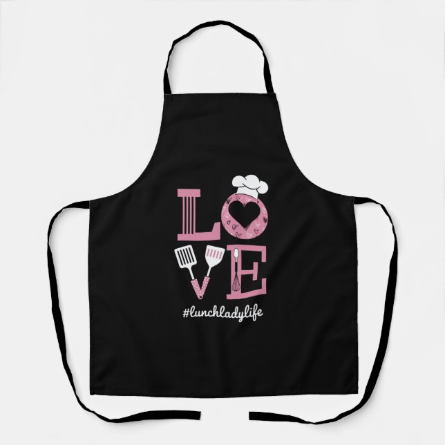 Tablier Amour Déjeuner Lady Life Funny Valentines Jour Cad (Recto)